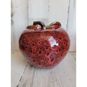 Vintage ceramic large red‎ apple fruit home decor figure